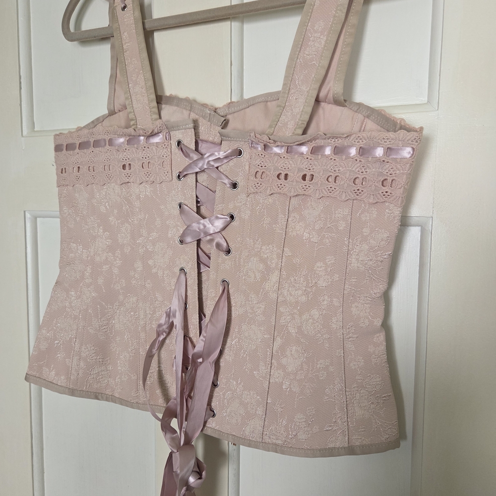 Corset Story Blush Lace-Trim Bustier Corset Top UK 18 (US 12) - Picture 6 of 7